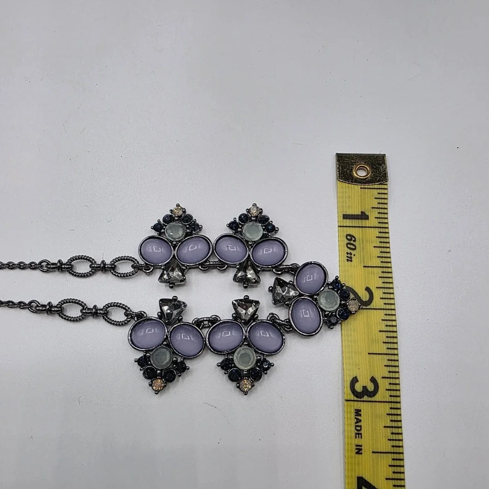 The Limited Womens Silver Tone Chain With Purple Stone Beads Pendant Fashion 19